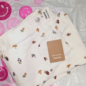 NWT REFORMATION JEANS 🍐🍒FRUIT LOOP